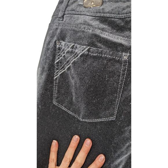 White House Black Market 6 R Black Velvet bootleg pants - Picture 10 of 12